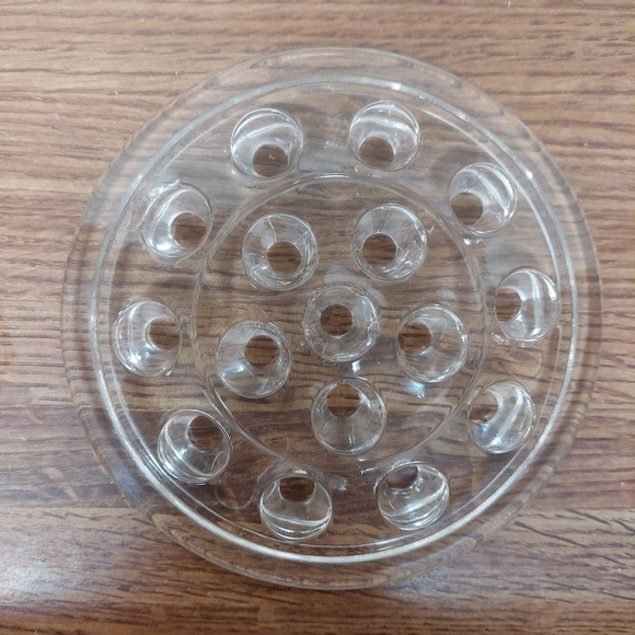 Vintage* 16-Hole Floral Glass Frog - Picture 1 of 5